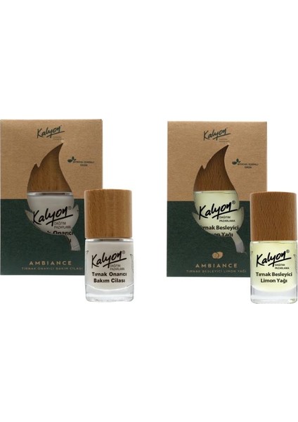 Bitkisel Tırnak Onarıcı Bakım Cilası 11 Ml+Tırnak Besleyici Limon Yağı 11 Ml