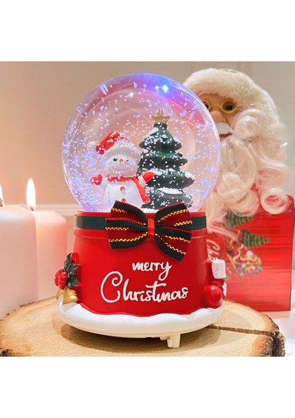 Mega Boy Yılbaşı Kar Küresi Otomatik Kar Üflemeli Işıklı Müzikli Kar Küresi