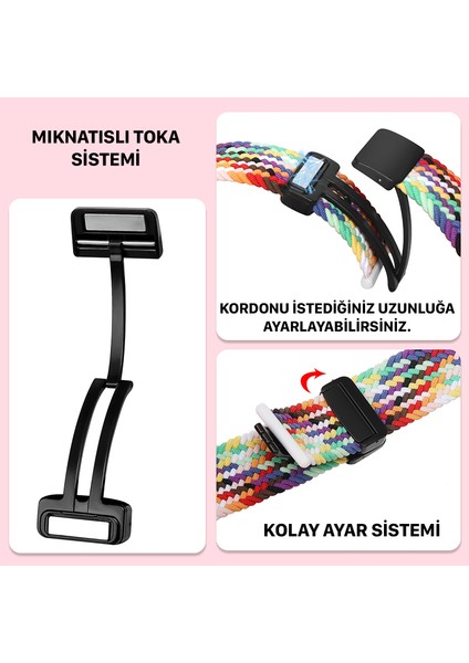 Apple Watch ile Uyumlu 42 44 45 49 mm Seri 4 5 6 7 8 9 Se Ultra Kordon Flexible Magnet Toka modelleri