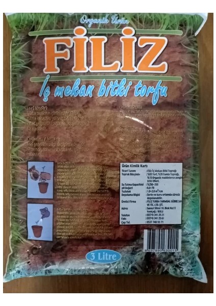 İç Mekan Bitki Torfu 3 Lt Organik fiyatları
