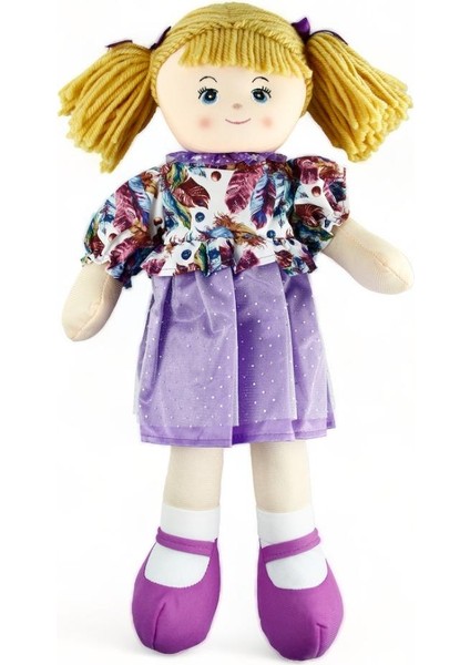 Oyuncak Bez Bebek 50 cm Peluş Oyuncak Mor