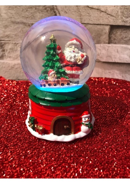 Yılbaşı Kar Küresi Orta Boy , Işıklı ve Müzikli Noel Baba Kar Küresi