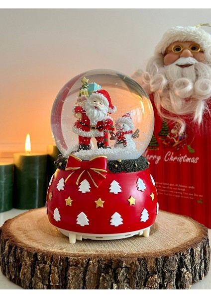 Yılbaşı Noel Kar Küresi Mega Boy Işıklı Müzikli Otomatik Kar Püskürtmeli fırsatları