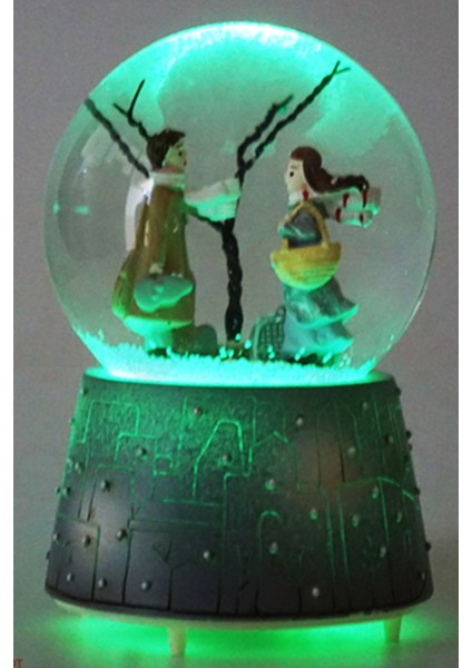 Kış Masalı Kar Küresi Müzikli Otomatik Renk Değiştirmeli Işıklı modelleri