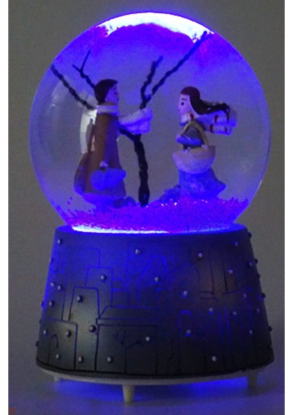 Kış Masalı Kar Küresi Müzikli Otomatik Renk Değiştirmeli Işıklı fırsatları