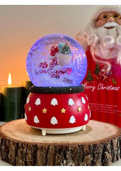 Yılbaşı Noel Kar Küresi Mega Boy Işıklı Müzikli Otomatik Kar Püskürtmeli modelleri