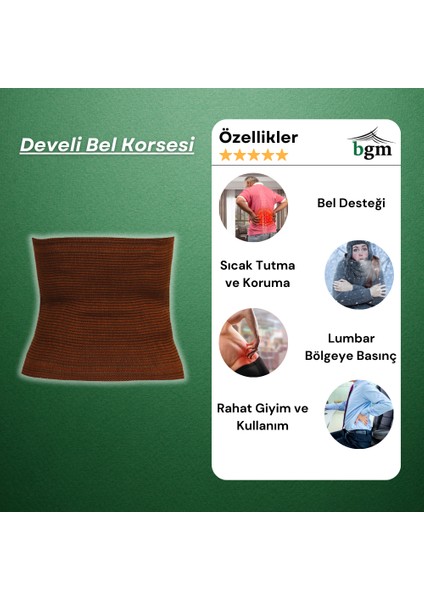 Deve Tüyü Yün Bel Korsesi Yüksek Kalite Develi Yün Bel Korse Bel Kuşağı