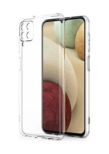 Samsung Galaxy A12 Kamera Korumalı Şeffaf Yumuşak Silikon