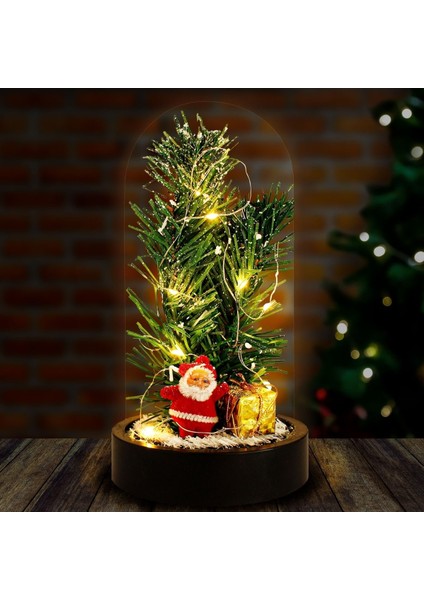 Yılbaşı 2023 Noel Baba ve Çam Ağacı LED Işıklı Fanus Yeni Yıl Hediyesi fiyatları