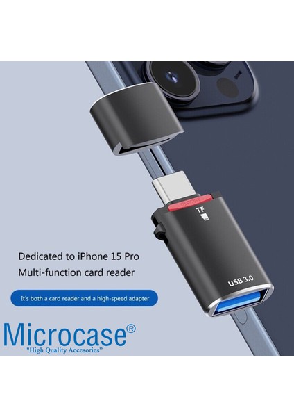 Type-C To USB 3.0 Çoğaltıcı Hub Kart Okuyuculu USB Otg Sd/tf - AL4156