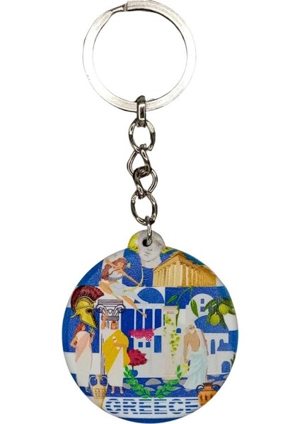 Yunanistan Temalı Anahtarlık Kapak Açacak