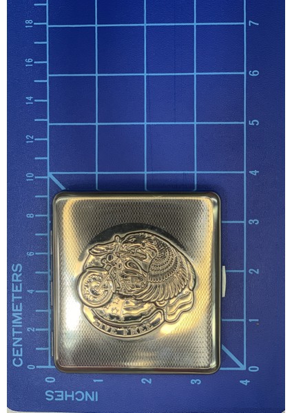 20135 Metal Sigara Tabakası Kare Tasarım Desenli Standart Kısa 90MM Tabla indirimleri