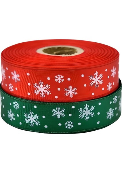 Kırmızı Saten Yılbaşı Kurdelesi 2,5 cm 5 Metre