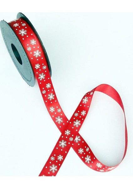 Kırmızı Saten Yılbaşı Kurdelesi 2,5 cm 5 Metre fiyatları