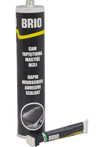 Cam Yapıştırma Mastiği 310 Ml Hızlı + Primer + Primer Fırçası Set