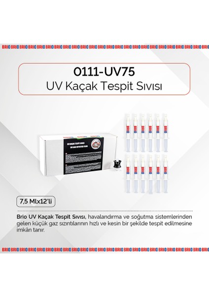 Uv Kaçak Tespit Sıvısı Kaçak Arama 7,5 Ml 12 Li