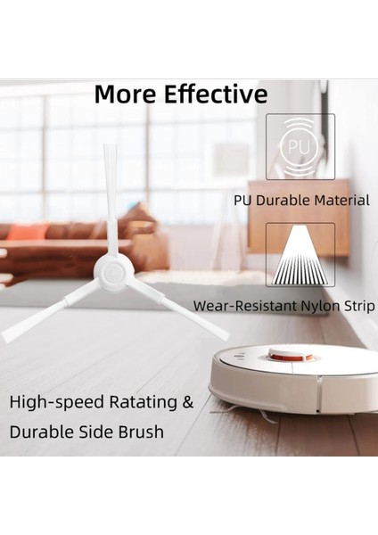 Robot Vakum S12 B106GL Robot Ana Yan Fırça Yıkanabilir Hepa Filtre Paspas Pedi Için Yedek Yedek Parçalar (Yurt Dışından)