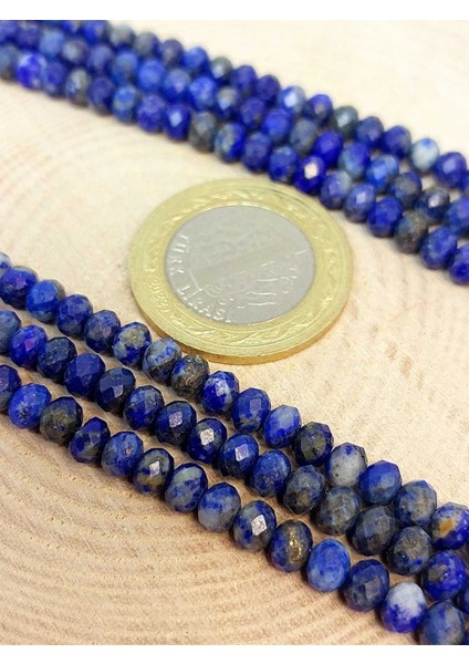 Lapis Taşı Rondela Faset Kesim Dizi 3,5*5mm (45236)