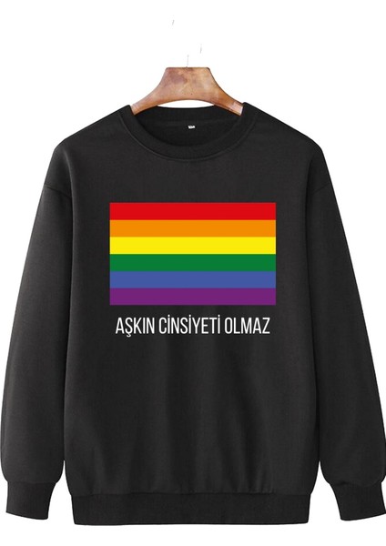 Kişiye Özel Sweatshirt - Unisex Bayrak ve Altına Yazı Yazılan İçi Pamuklu Yumuşacık Sweatshirt