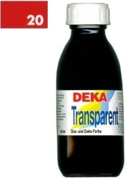 Transparent 125 ml Cam Boyası 02-20 Karmin (Koyu Kırmızı)