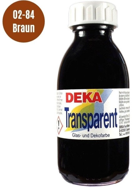 Transparent 125 ml Cam Boyası 02-84 Braun (Kahverengi)