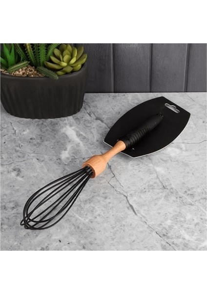 Bambu Saplı Çırpıcı Silikon Saplı Karıştırıcı 29 cm