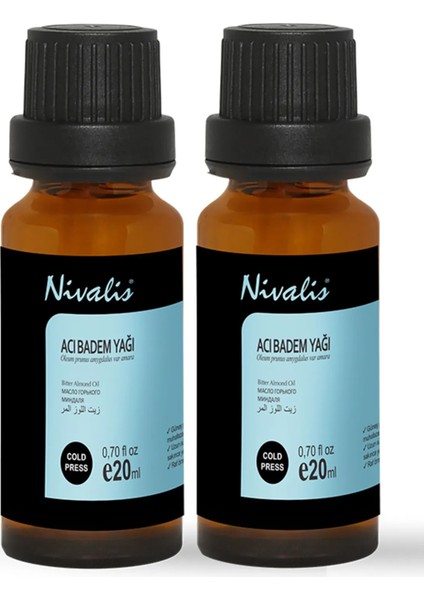 2'li Acı Badem Yağı 20 ml