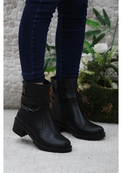 42840 Siyah Orijinal Deri Içi Kürklü Kaymaz Taban Kadın Bot fiyatları
