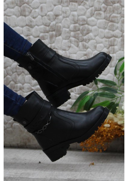 42840 Siyah Orijinal Deri Içi Kürklü Kaymaz Taban Kadın Bot indirimleri