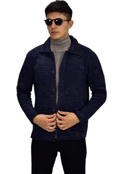 Erkek Spor Düğmeli Hırka R6380 Bgl-St03173