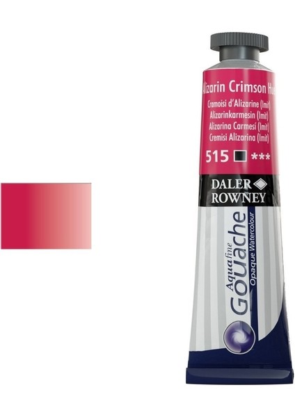 Daler Rowney Aquafine Guaj Boya Tüp 15ML 515 Alizarin Crimson