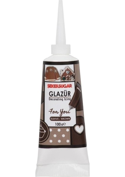 Süsleme Glazürü Kahve 100 gr