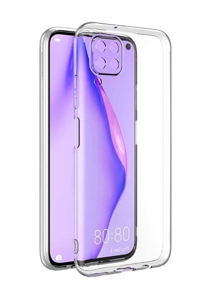 Huawei P40 Lite Kamera Korumalı Şeffaf Yumuşak Silikon