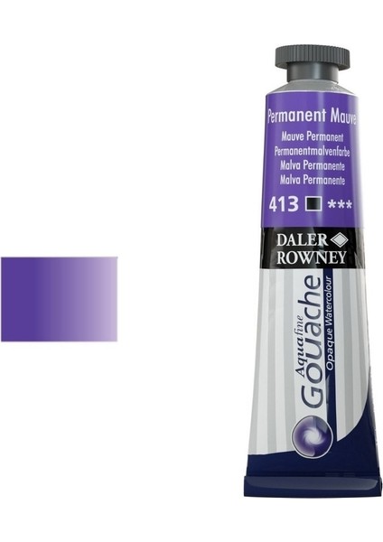 Aquafine Guaj Boya Tüp 15ML 413 Permanent Mauve