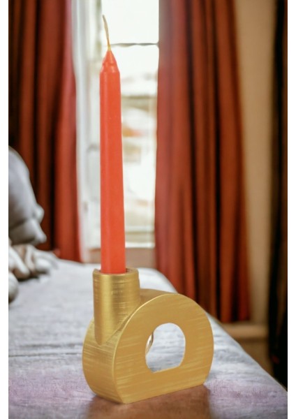 Şamdan Mumluk Dekoratif Mumluk Tealight Mumluk Model 9 Altın Renk fiyatları