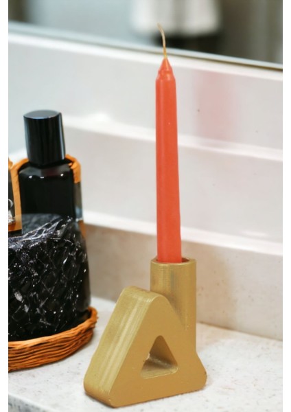 Şamdan Mumluk Dekoratif Mumluk Tealight Mumluk Model 8 Altın Renk modelleri