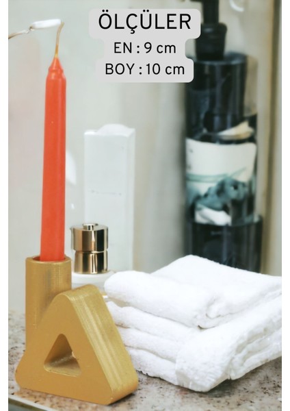 Şamdan Mumluk Dekoratif Mumluk Tealight Mumluk Model 8 Altın Renk fırsatları