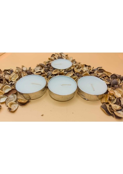 Tealight Mum-Buhurdanlık Silver Boy Soya Parafinli 10 Adet Beyaz Dekoratif Büyük Boy Tealight Mum modelleri