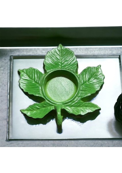 Dekoratif Tealight Mumluk Çınar Yaprağı Yılbaşı Düğün Nişan Bebek Süs Eşyası Tealight Mum Hediyeli fiyatları
