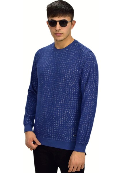 Erkek Spor Sıfır Yaka Sweatshirt R2264 BGL-ST03186