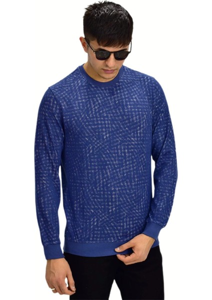 Erkek Spor Sıfır Yaka Sweatshirt R2264 BGL-ST03186
