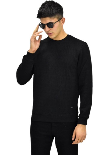 Erkek Spor Sıfır Yaka Sweatshirt R2260 BGL-ST03184