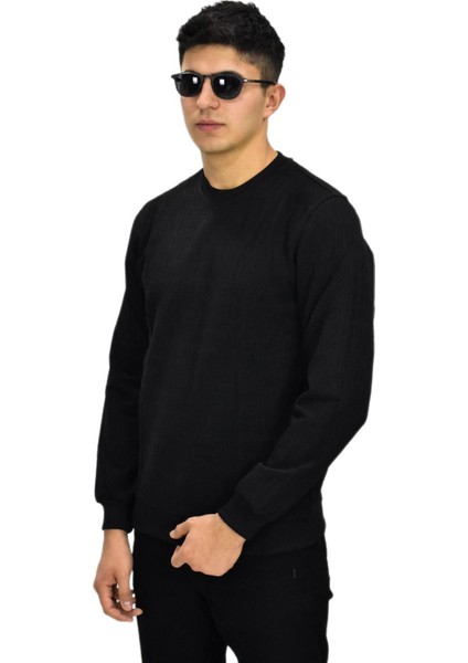 Erkek Spor Sıfır Yaka Sweatshirt R2260 BGL-ST03184
