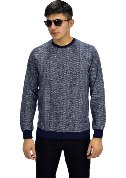Erkek Spor Sıfır Yaka Sweatshirt R2266 BGL-ST03183