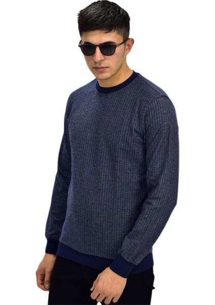 Erkek Spor Sıfır Yaka Sweatshirt R2270 BGL-ST03187