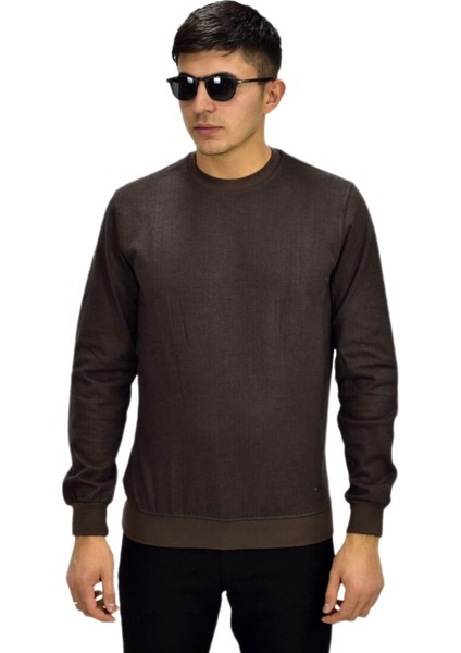 Erkek Spor Sıfır Yaka Sweatshirt R2270 BGL-ST03187