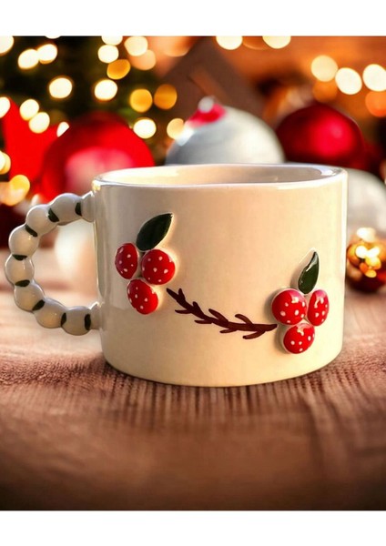 El Yapımı Seramik Çay Kahve Kupası Yeni Yıl Yılbaşı Noel Çay Kahve Fincanı Yılbaşı Kokinası fiyatları