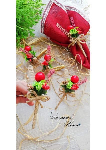 Yılbaşı Kokina Demeti 6'lı Peçete Yüzüğü