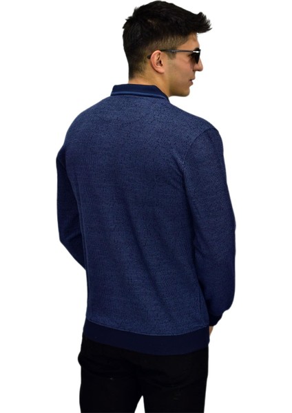 Erkek Polo Yaka Sweatshirt R2254 BGL-ST03197