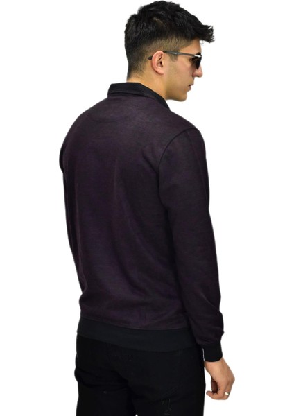 Erkek Polo Yaka Sweatshirt R2255 BGL-ST03201